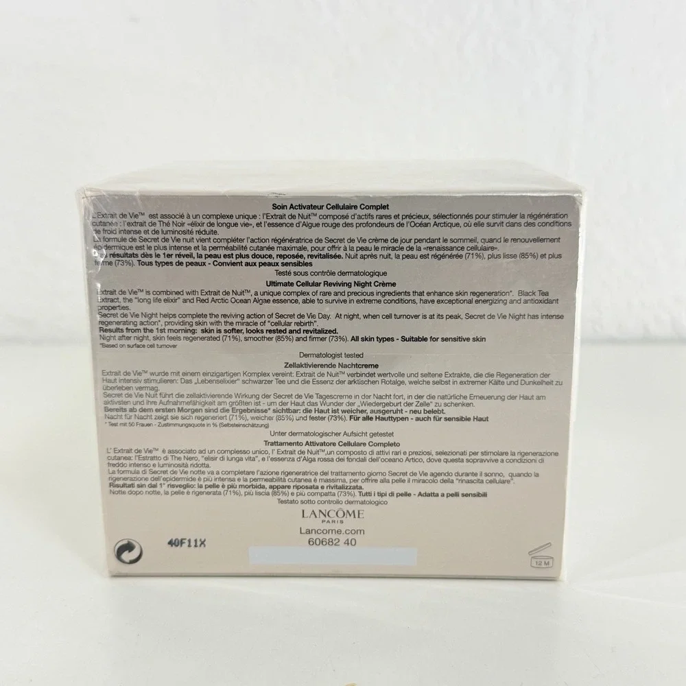 Lancome Secret De Vie Nuit Ultimate Cellular Reviving Night Creme 1.7 oz SEALED